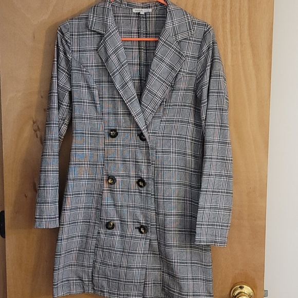 Charlotte Russe plaid blazer jacket/dress - Picture 4 of 9